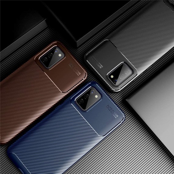 CaseUp Samsung Galaxy A02s Kılıf Fiber Design Kahverengi 5